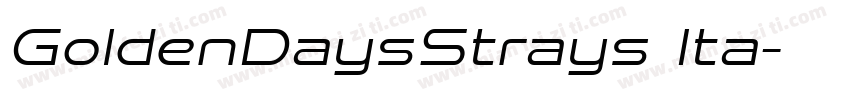 GoldenDaysStrays Ita字体转换